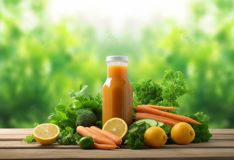 鲜榨果汁蔬菜水果绿色背景拍摄,高清,摄影图,摄影图片,图片大全,摄影图免费下载